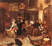 Jan Steen The Dissolute Household oil painting artist